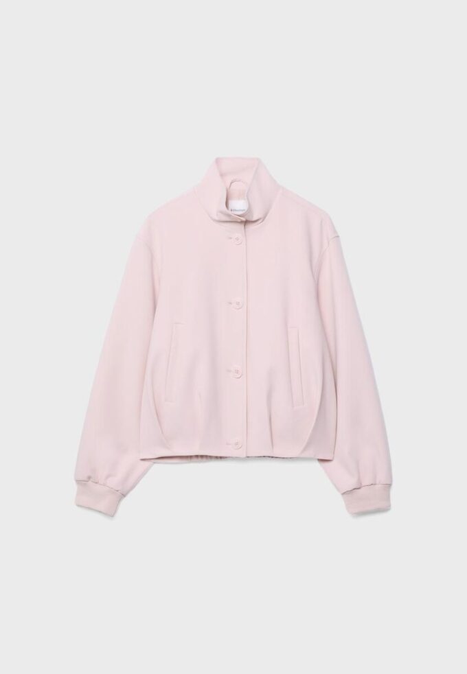 Giacca a collo alto con maniche a sbuffo