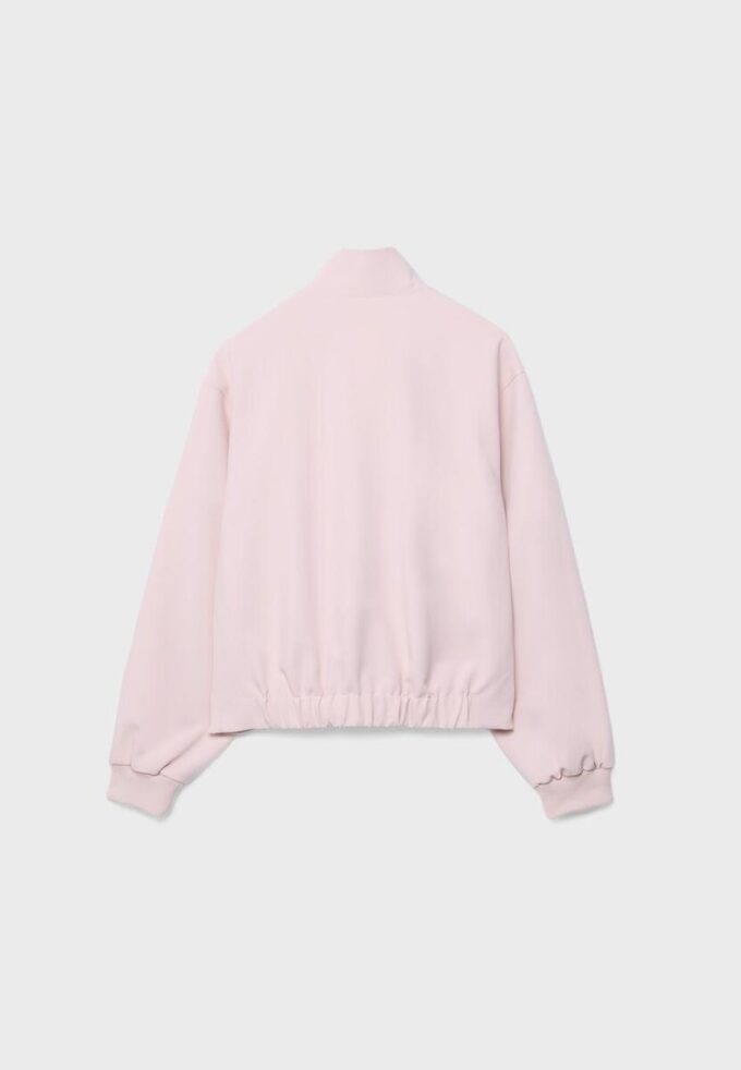 Giacca a collo alto con maniche a sbuffo