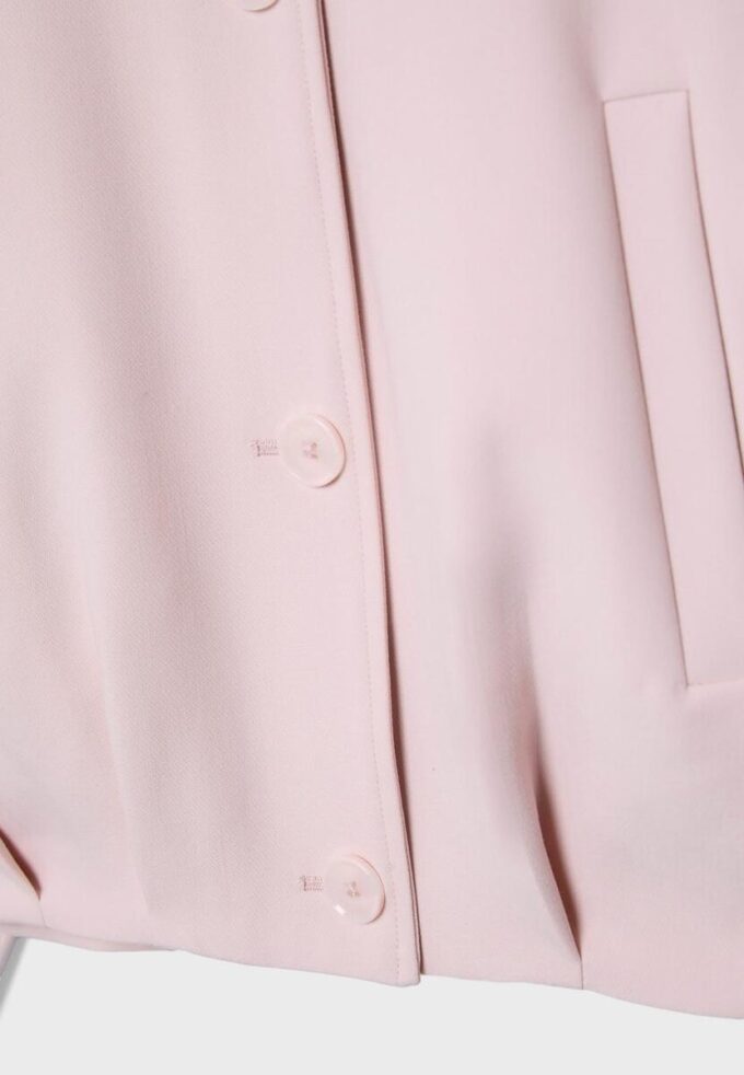 Giacca a collo alto con maniche a sbuffo