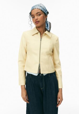 Giacca aderente effetto pelle