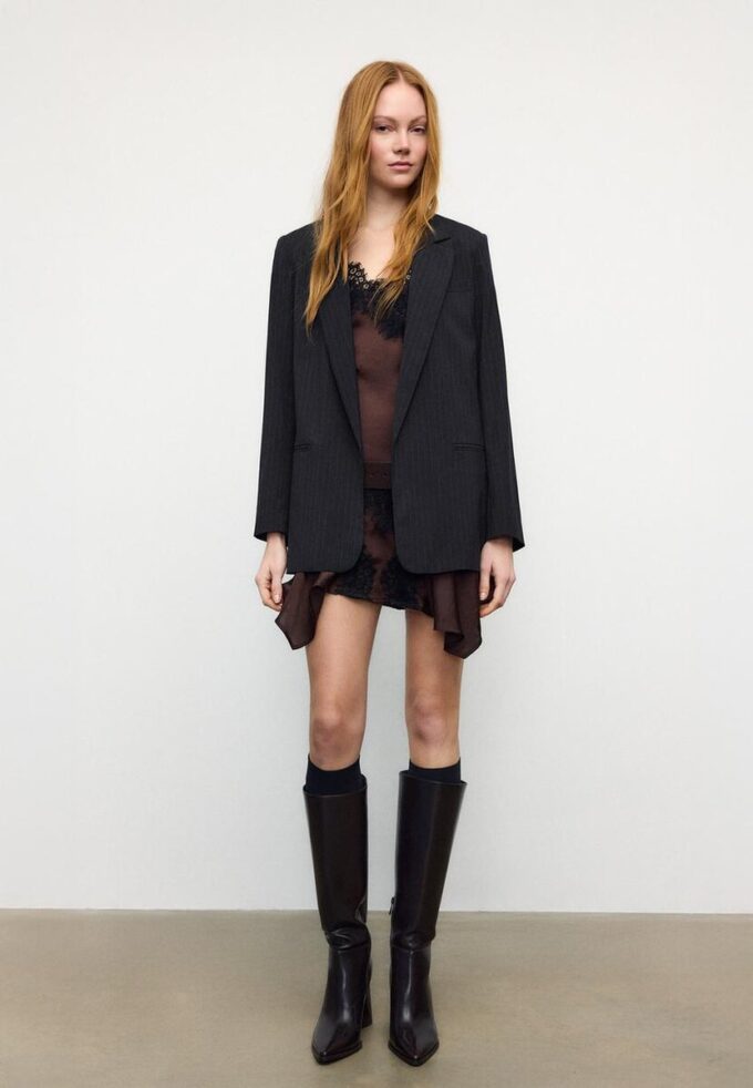 Giacca aperta a righe