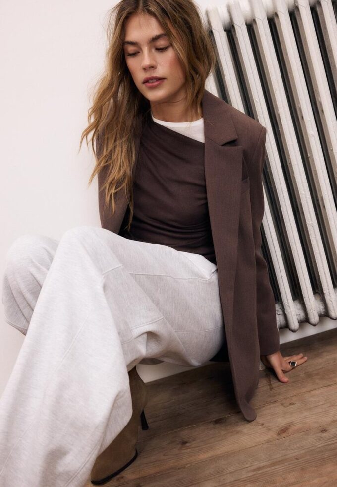 Giacca aperta a righe