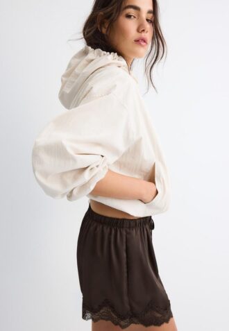 Giacca basic con cappuccio in nylon