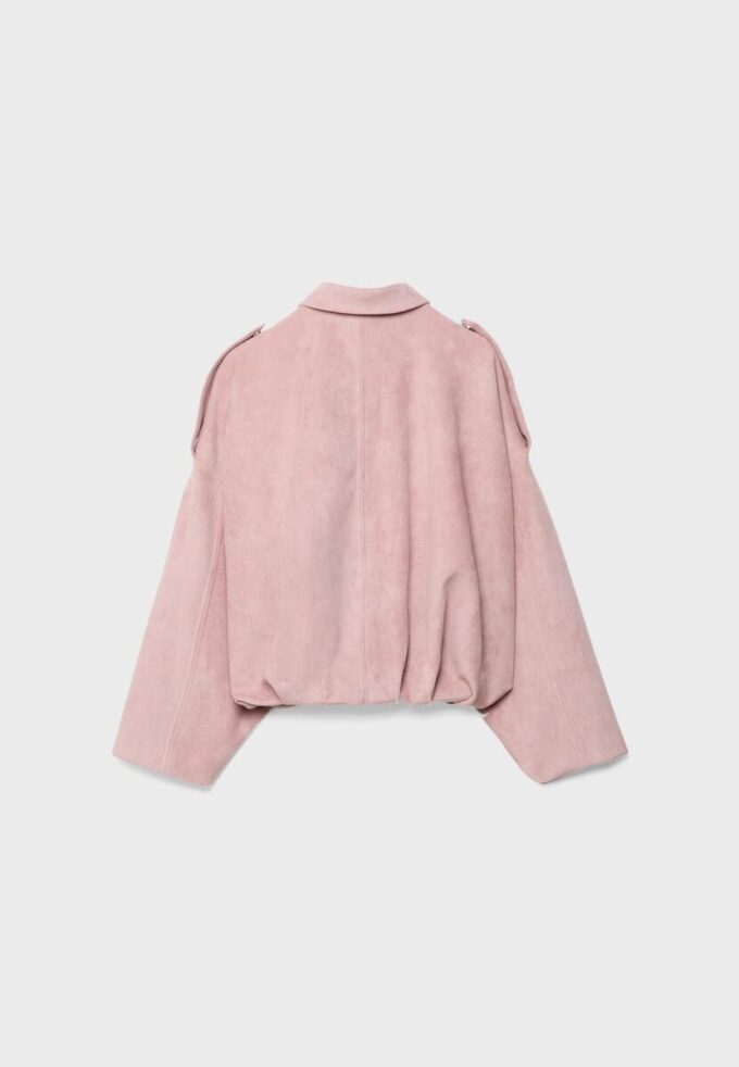 Giacca bomber in ecopelle scamosciata Giacca bomber in ecopelle scamosciata