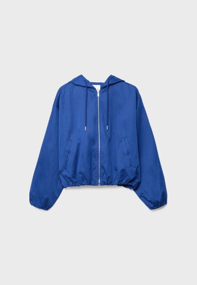 Giacca con cappuccio in nylon