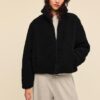 Giacca con zip foderata in finta pelle di montone Giacca con zip foderata in finta pelle di montone