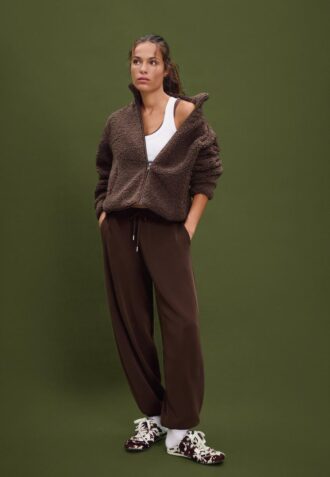 Giacca con zip foderata in finta pelle di montone