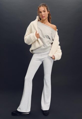 Giacca con zip foderata in finta pelle di montone