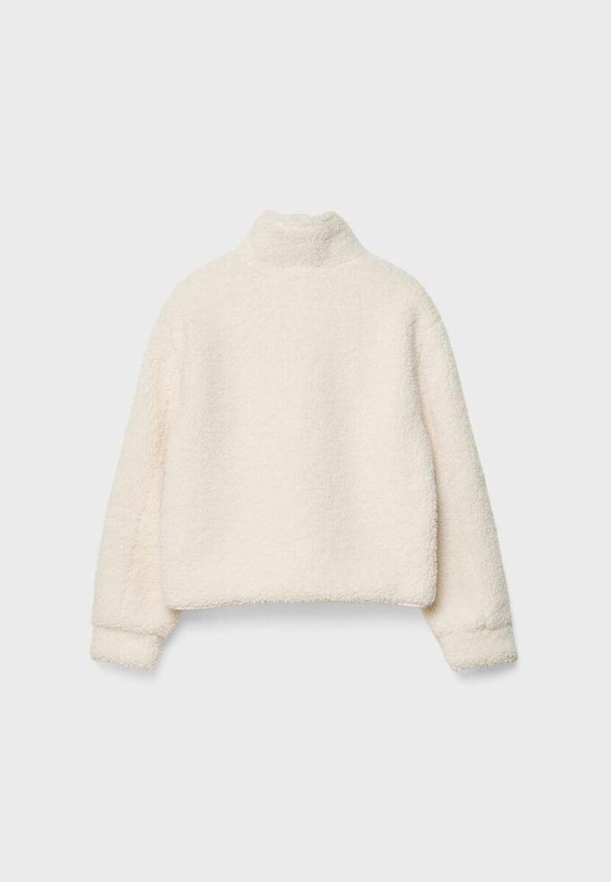 Giacca con zip foderata in finta pelle di montone Giacca con zip foderata in finta pelle di montone