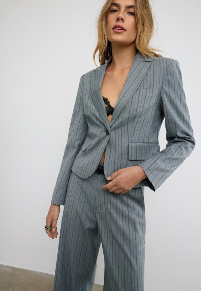 Giacca corta a righe