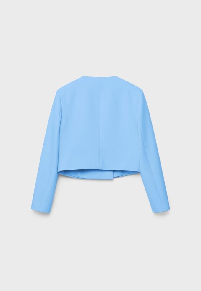 Giacca corta con collo rotondo