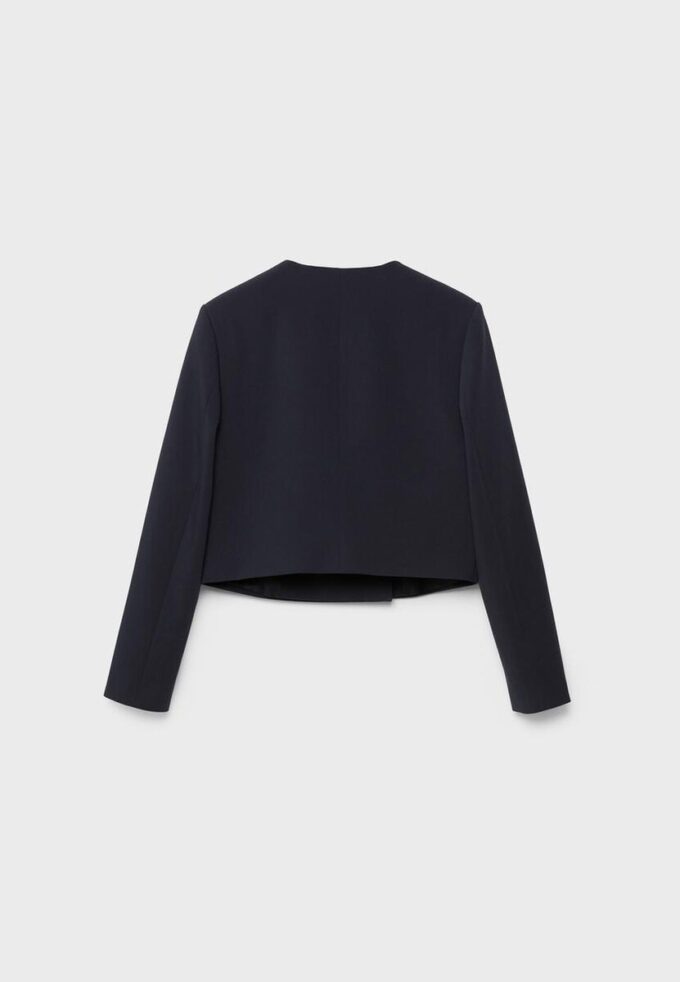 Giacca corta con collo rotondo