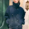 Giacca crossover Soft Touch con collo alto Giacca crossover Soft Touch con collo alto