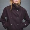 Giacca crossover Soft Touch con collo alto Giacca crossover Soft Touch con collo alto
