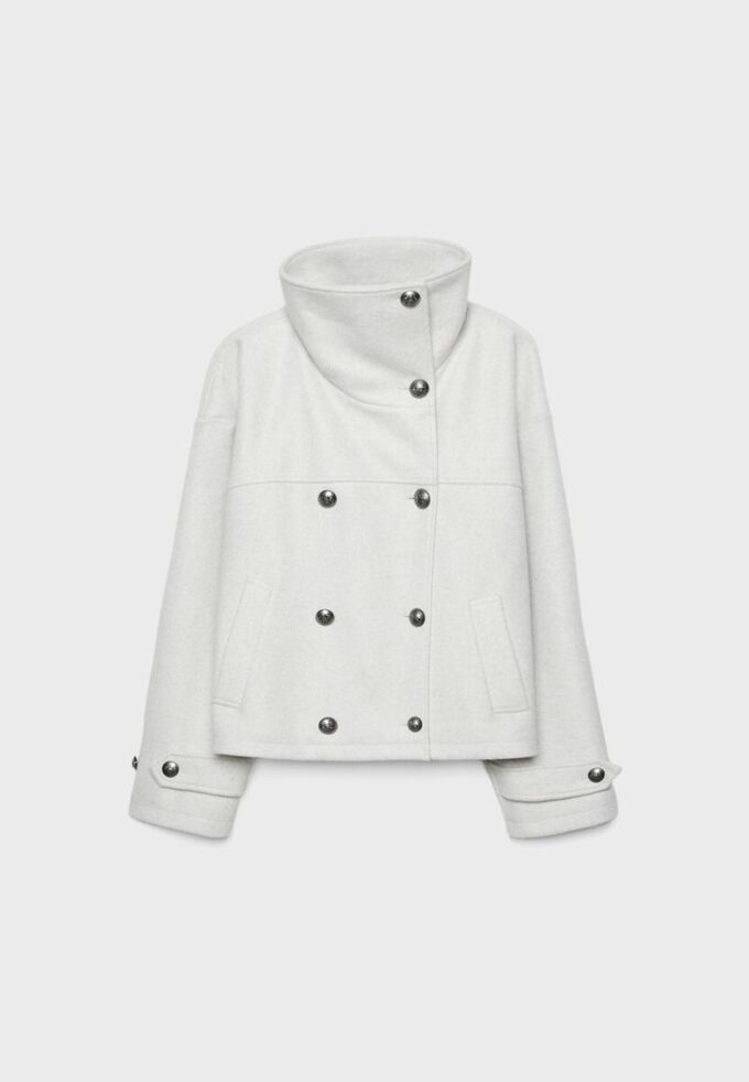 Giacca crossover Soft Touch con collo alto Giacca crossover Soft Touch con collo alto