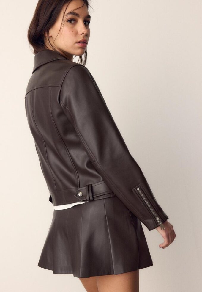 Giacca da motociclista effetto pelle Giacca da motociclista effetto pelle