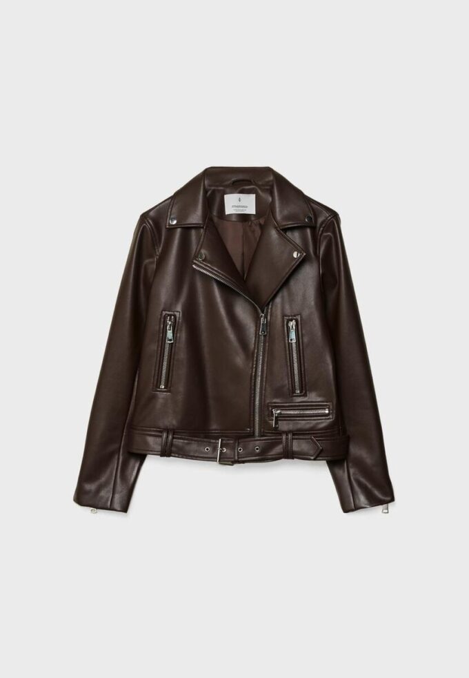 Giacca da motociclista effetto pelle Giacca da motociclista effetto pelle