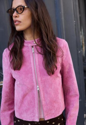 Giacca da motociclista in pelle al 100%