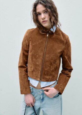 Giacca da motociclista in pelle al 100%