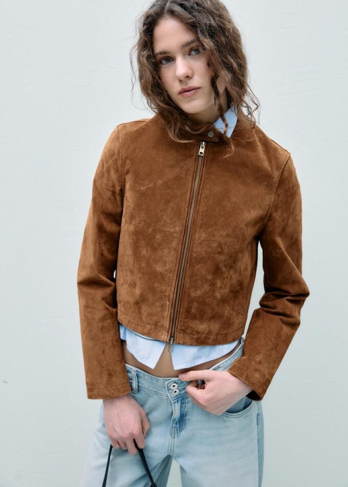 Giacca da motociclista in pelle al 100%