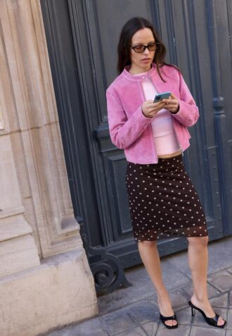 Giacca da motociclista in pelle al 100%