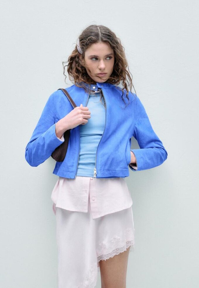 Giacca da motociclista in pelle al 100%