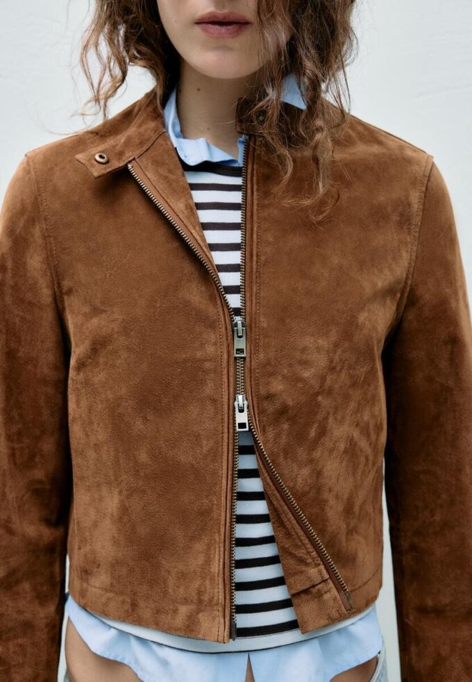 Giacca da motociclista in pelle al 100%