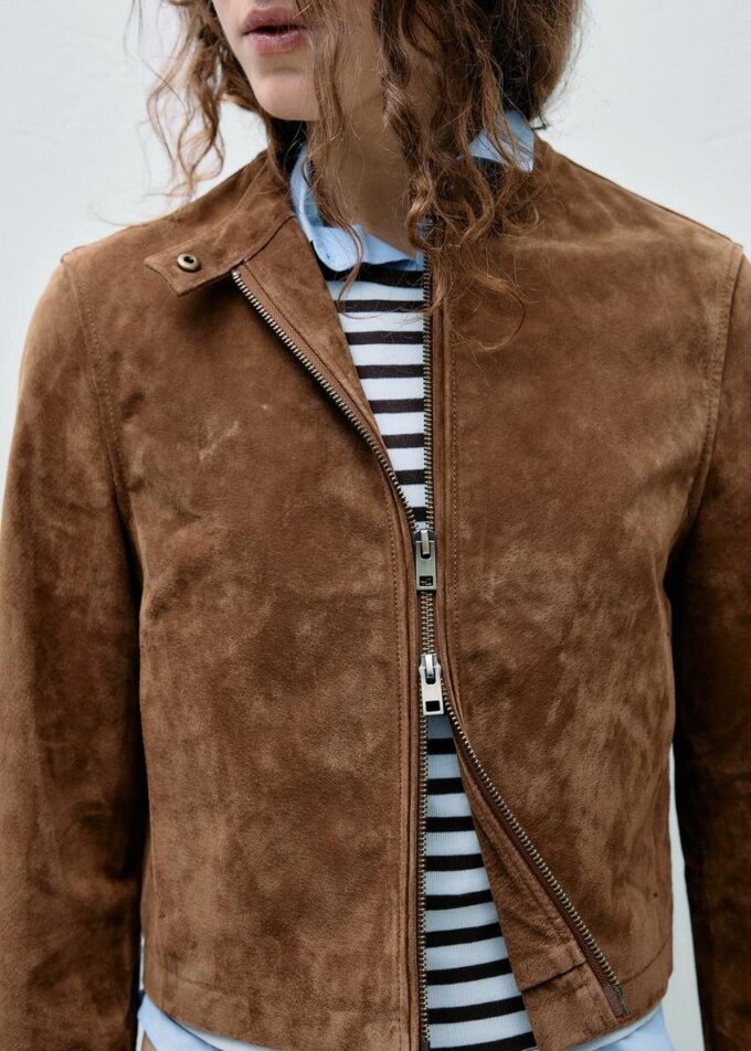 Giacca da motociclista in pelle al 100%