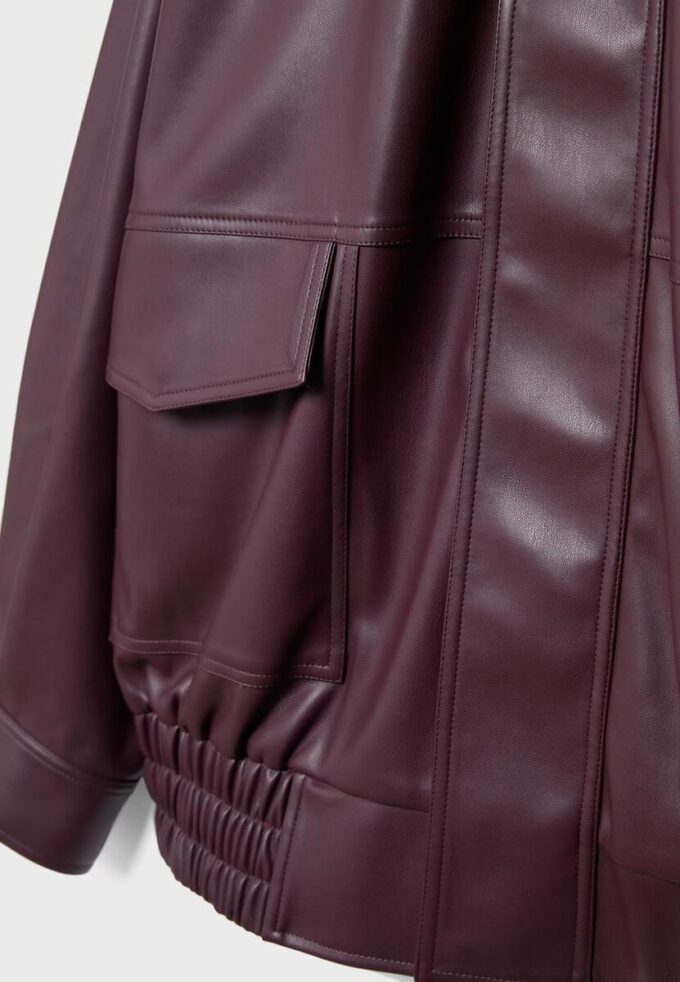 Giacca da motociclista oversize effetto pelle Giacca da motociclista oversize effetto pelle