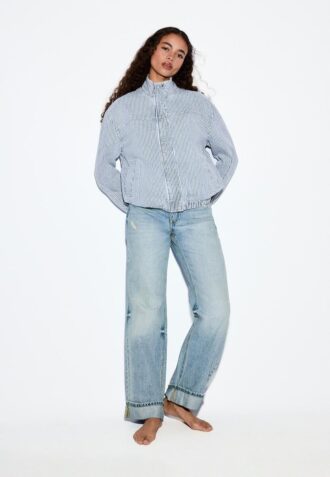 Giacca in denim a righe
