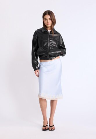 Giacca oversize effetto pelle