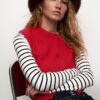 Gilet in maglia con spalline imbottite Gilet in maglia con spalline imbottite