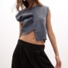 Gilet in maglia con spalline imbottite Gilet in maglia con spalline imbottite