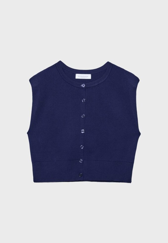 Gilet in maglia con spalline imbottite Gilet in maglia con spalline imbottite