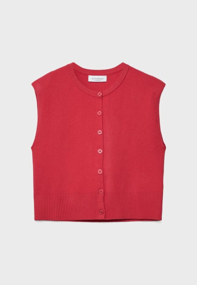 Gilet in maglia con spalline imbottite Gilet in maglia con spalline imbottite
