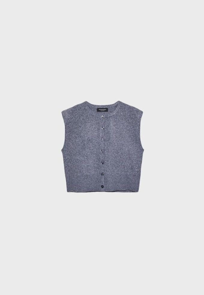 Gilet in maglia con spalline imbottite Gilet in maglia con spalline imbottite