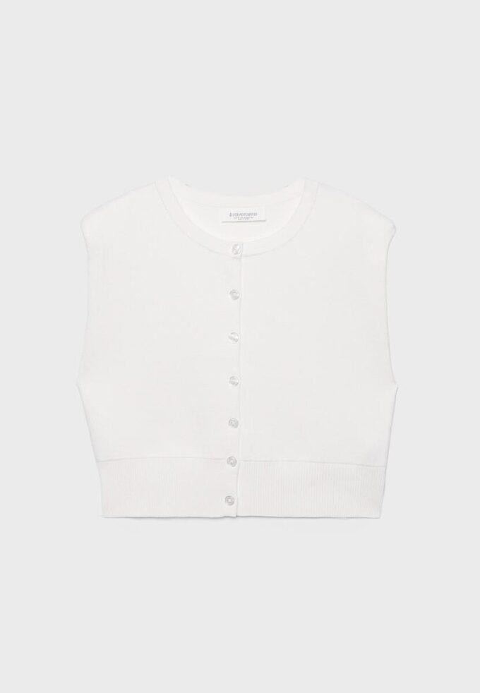 Gilet in maglia con spalline imbottite Gilet in maglia con spalline imbottite