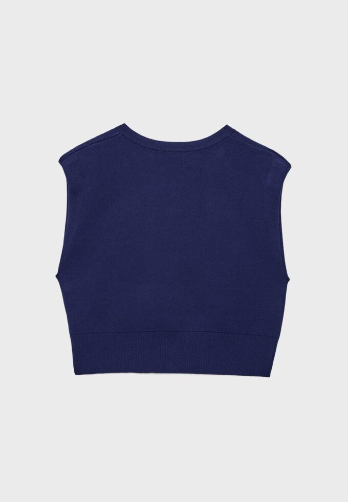 Gilet in maglia con spalline imbottite Gilet in maglia con spalline imbottite
