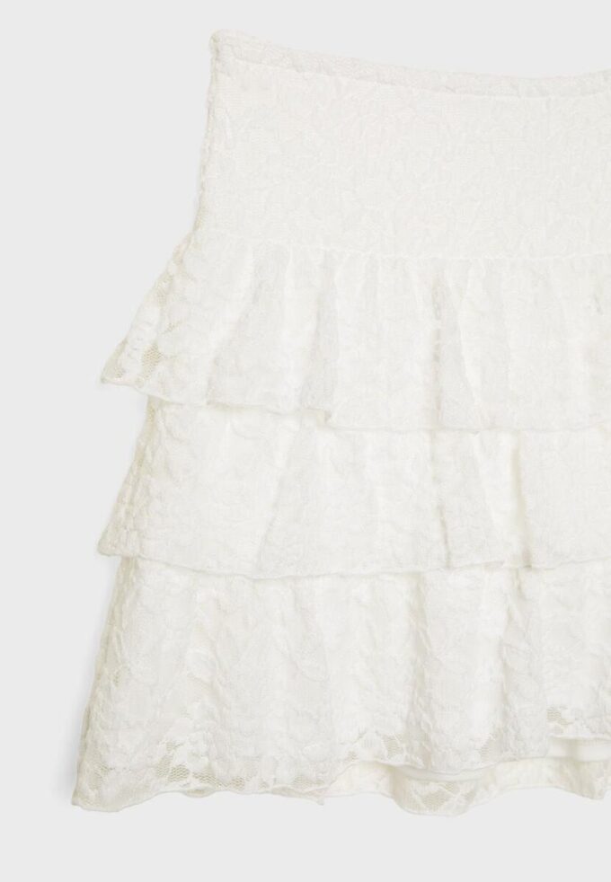 Gonna-Skort in pizzo