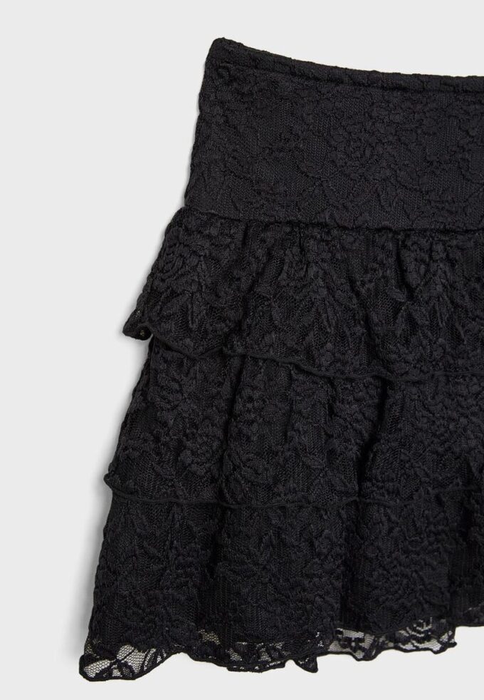Gonna-Skort in pizzo