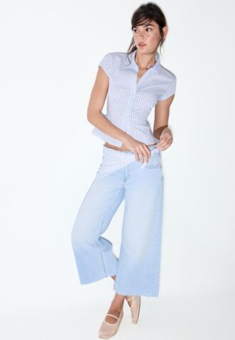 Jeans a Culotte con dettaglio a sciarpa