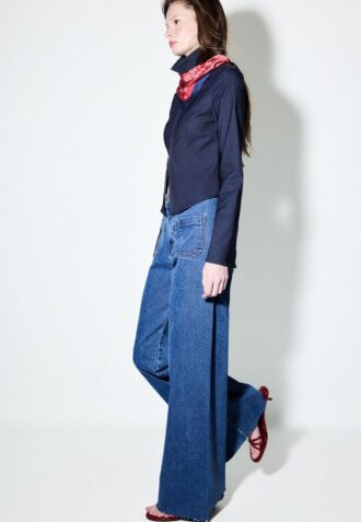 Jeans a gamba dritta con tasche