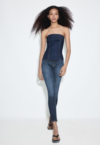 Jeans skinny a vita regolare D07