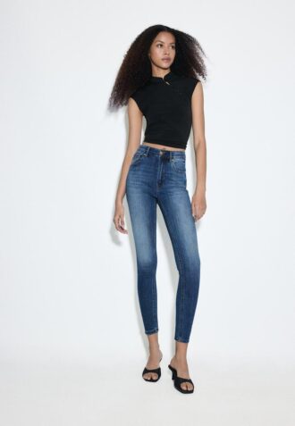Jeans skinny a vita regolare D07