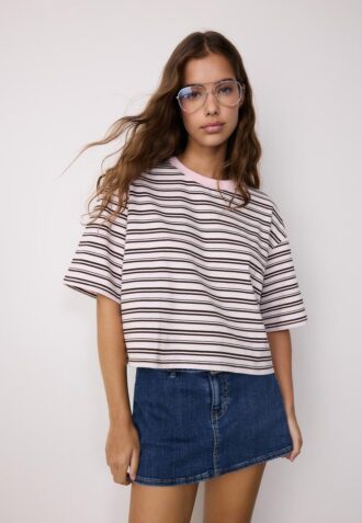 Maglietta a maniche corte a righe
