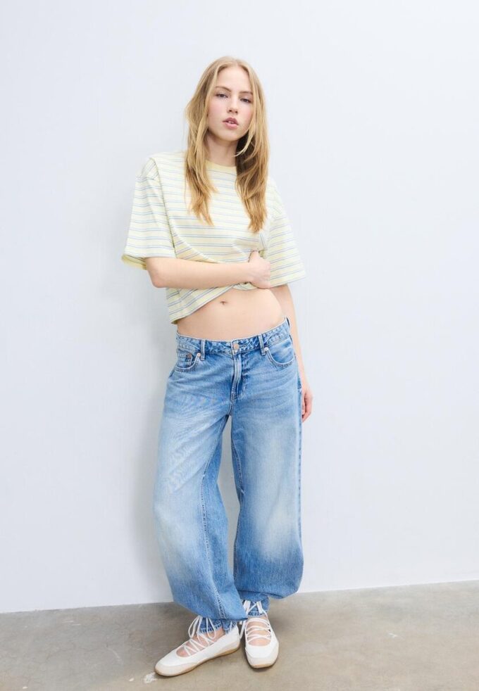 Maglietta a maniche corte a righe