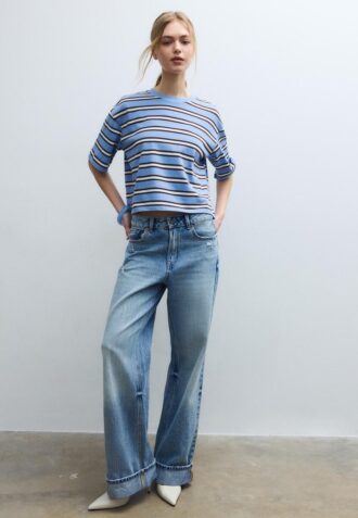 Maglietta a maniche corte a righe