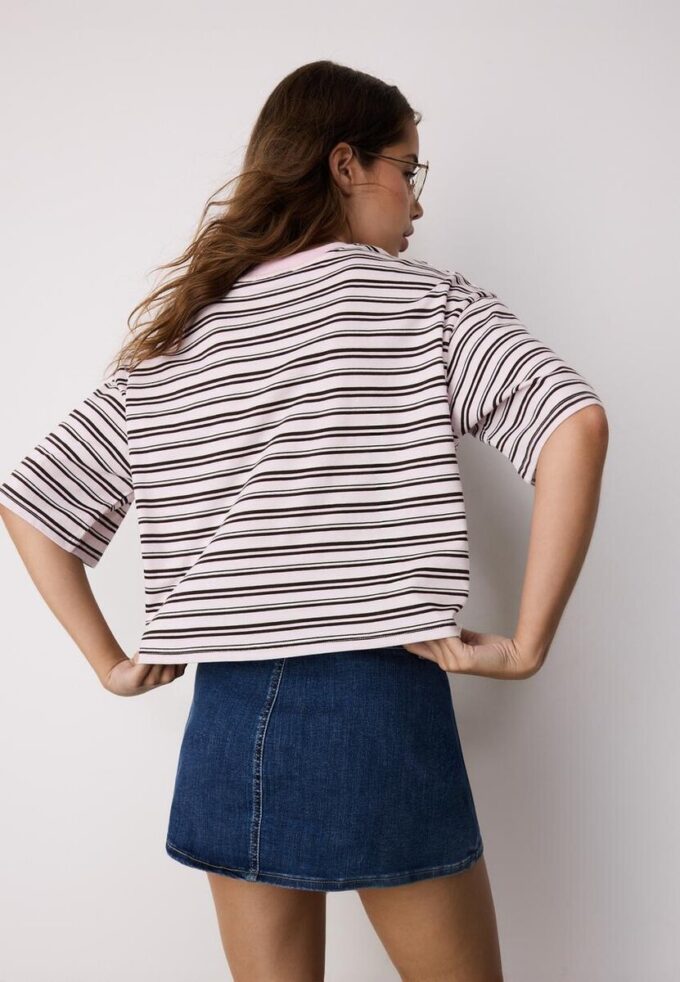 Maglietta a maniche corte a righe