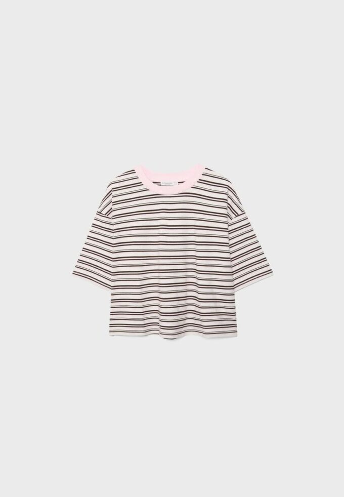 Maglietta a maniche corte a righe
