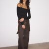 Maglietta a maniche lunghe con scollo all’americana
